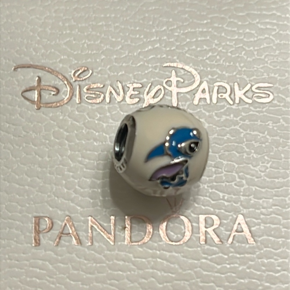 Disney Parks Lilo And Stitch Ohana White Bead Charm Sterling Silver 925